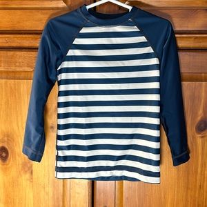 Tea Collection Navy and White Striped Swim Sun RashGuard